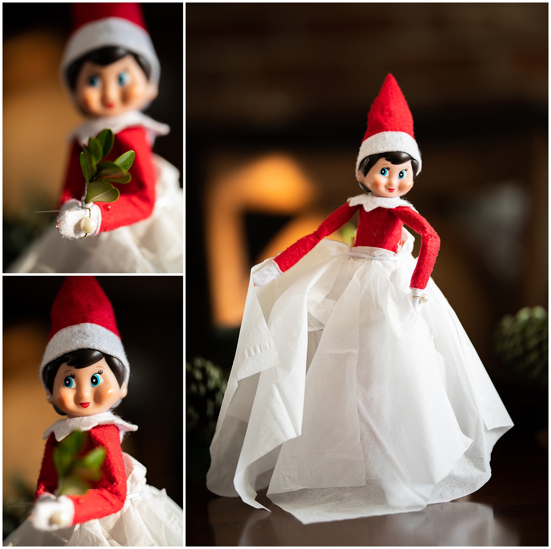 elf on the shelf wedding dress