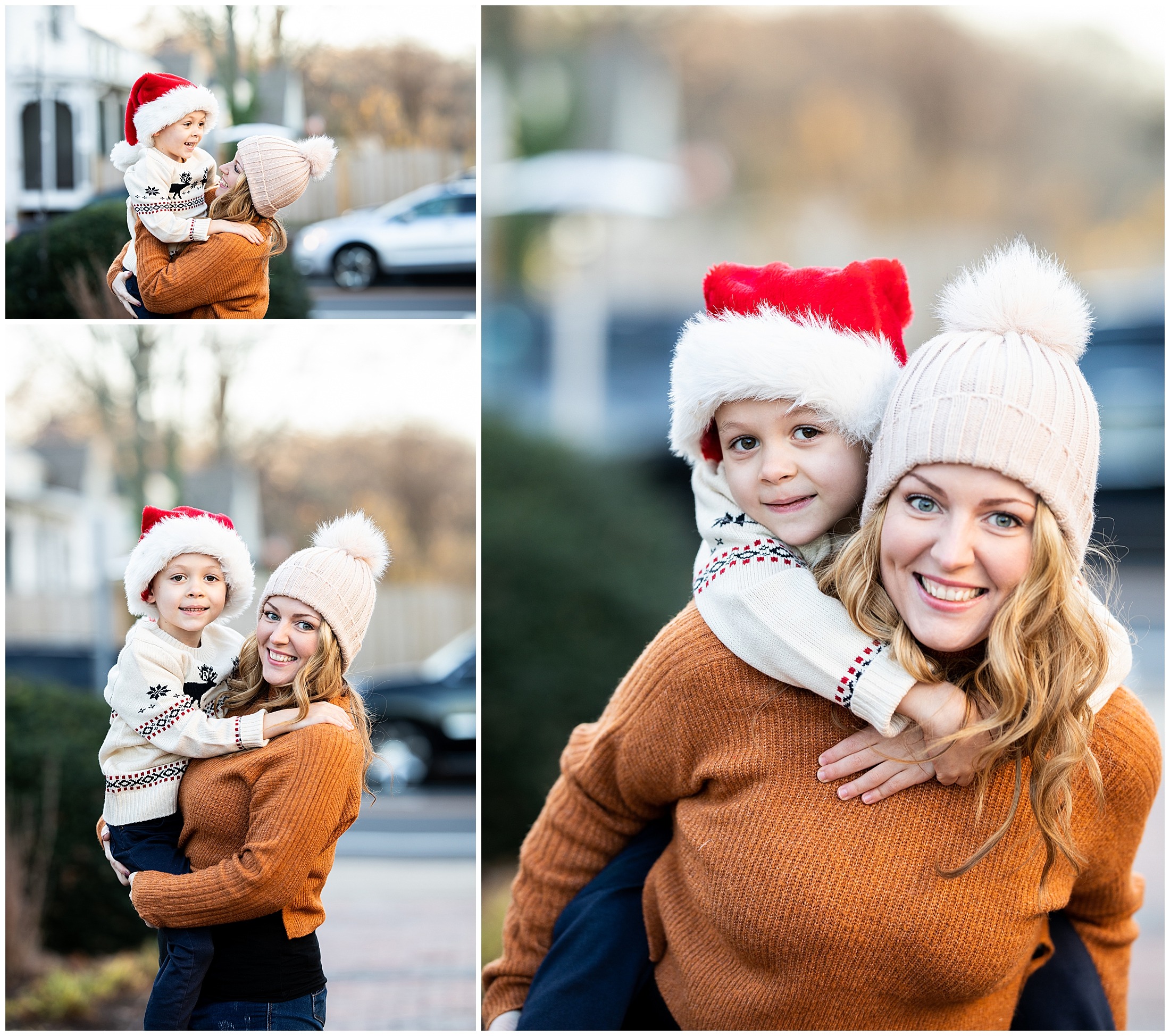 Katy + Alex Family Christmas Portraits Wickford Rhode Island
