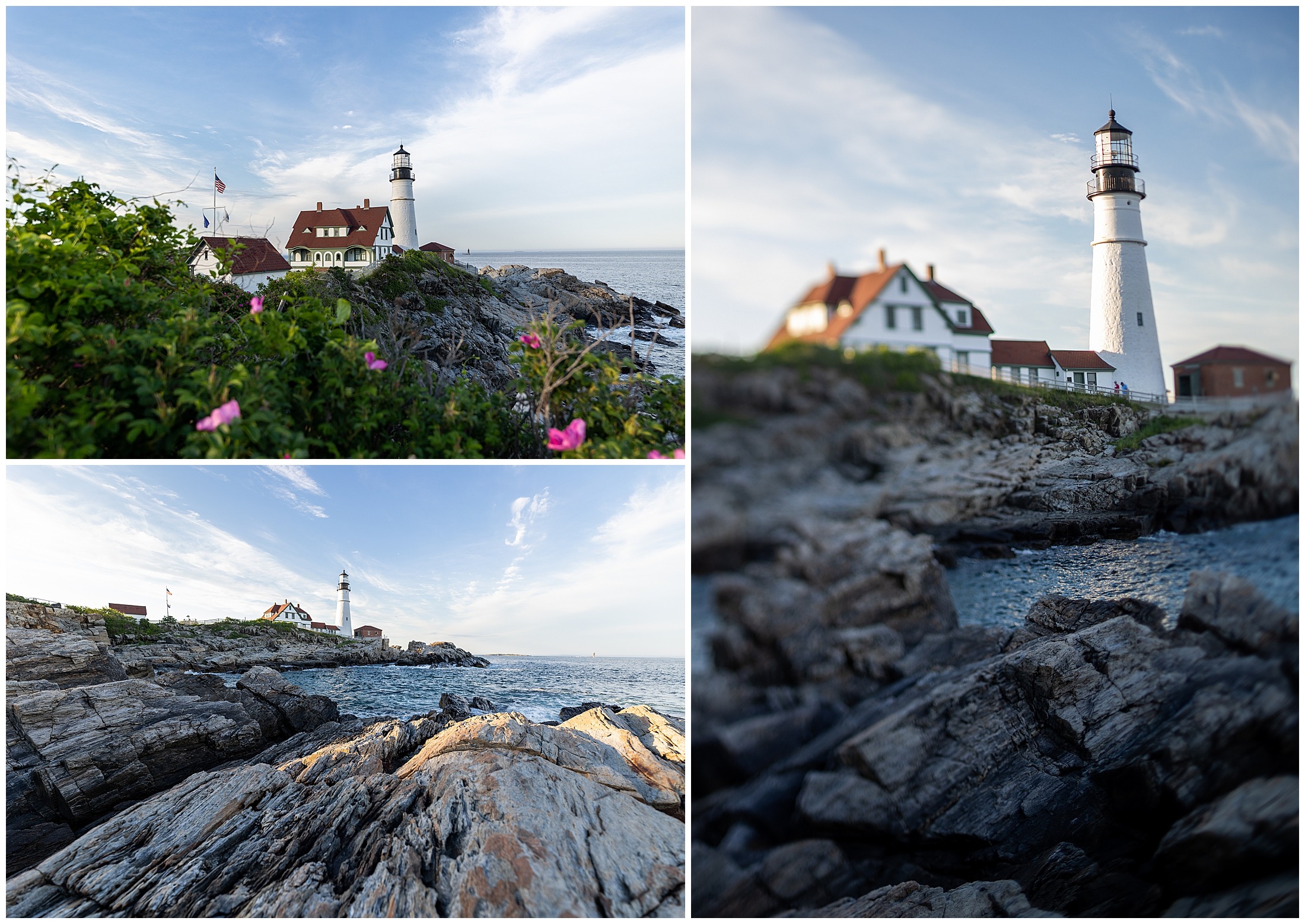 portland head light elopement wedding polar square designs